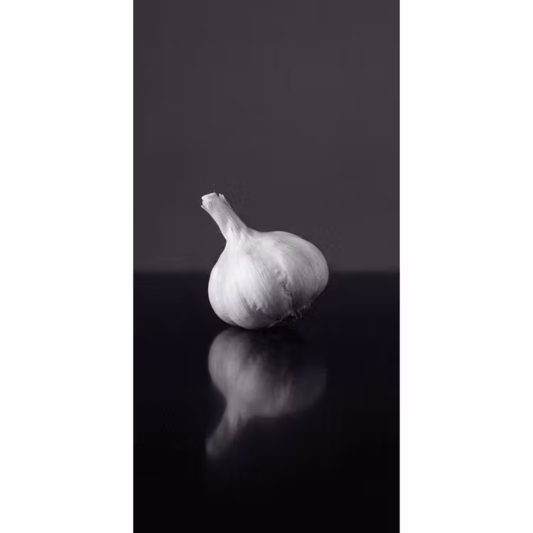 Knoflook - Zwart - Wit Behang Vlies klein -3d_website
