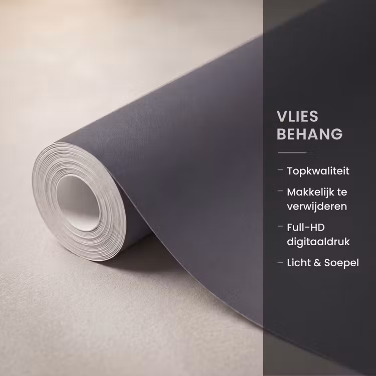 Knoflook - Zwart - Wit Behang Vlies klein -USP_closeupNL