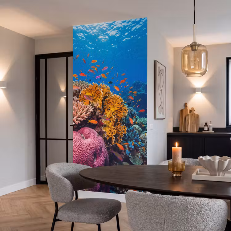 Koraal - Vissen - Oceaan - Natuur - Kleurrijk Behang Vlies klein -sfeer3