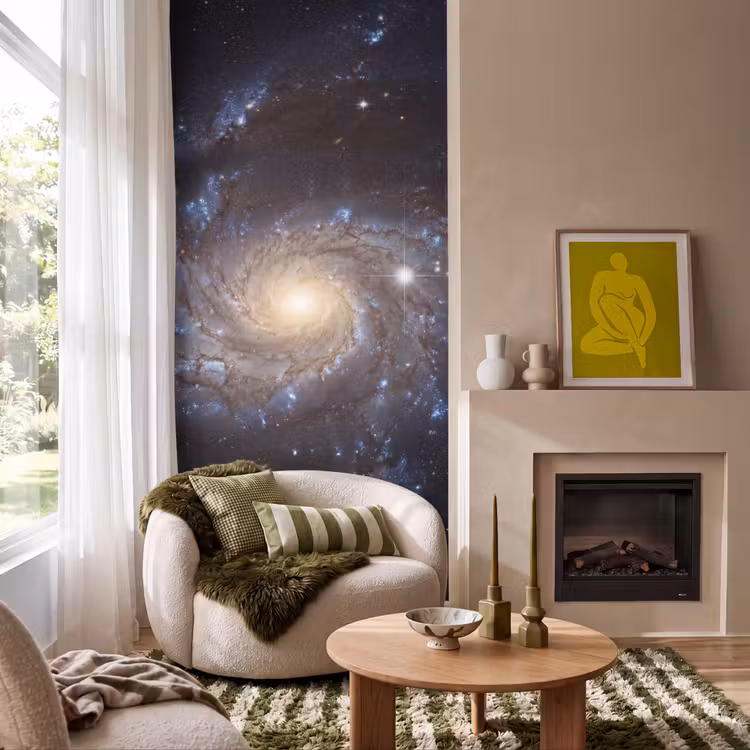 Kosmos - Sterrenstelsel - Donker Behang Vlies klein -sfeer2