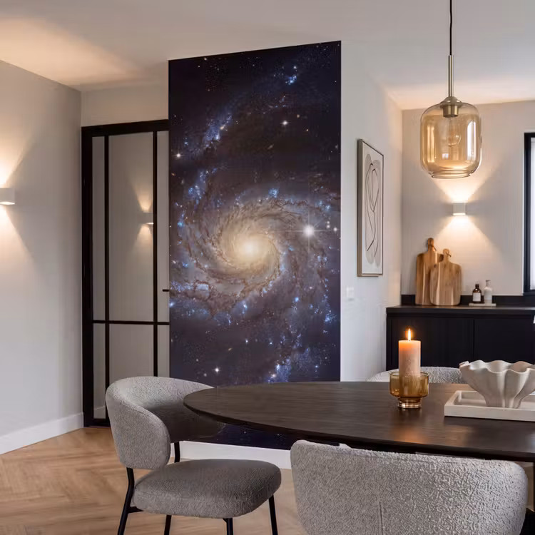 Kosmos - Sterrenstelsel - Donker Behang Vlies klein -sfeer3