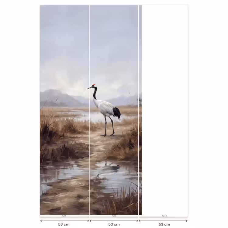 Kraanvogel - Natuur - Realistisch Behang Vlies klein -USP_banen