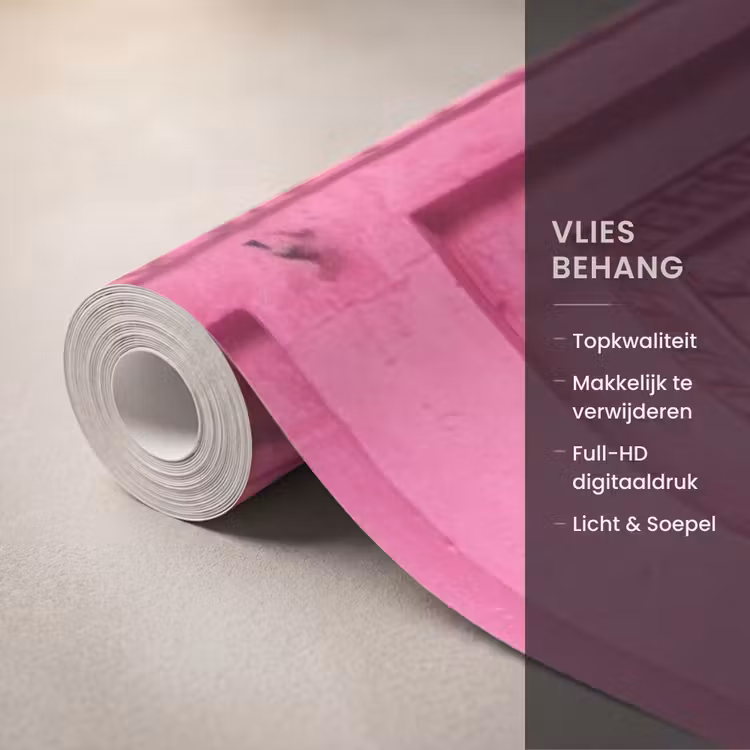 Behang - Kruiden - Markt - Roze - Kruiden - Markt - Roze Behang Vlies klein