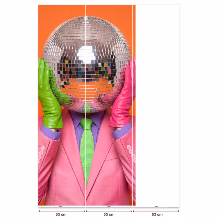 Kunst - Disco bal - Kleurrijk - Modern - Studio Behang Vlies klein -USP_banen