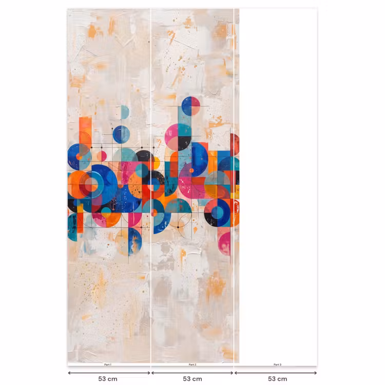 Kunst - Geometrisch - Abstract - Kleurrijk Behang Vlies klein -USP_banen