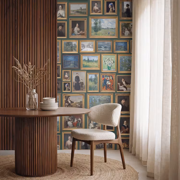 Kunst - Schilderijen - Collectie - Klassiek - Groen Behang Vlies klein -sfeer1