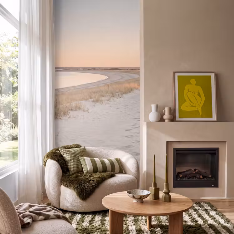 Kustlijn - Horizon - Hek Behang Vlies klein -sfeer2