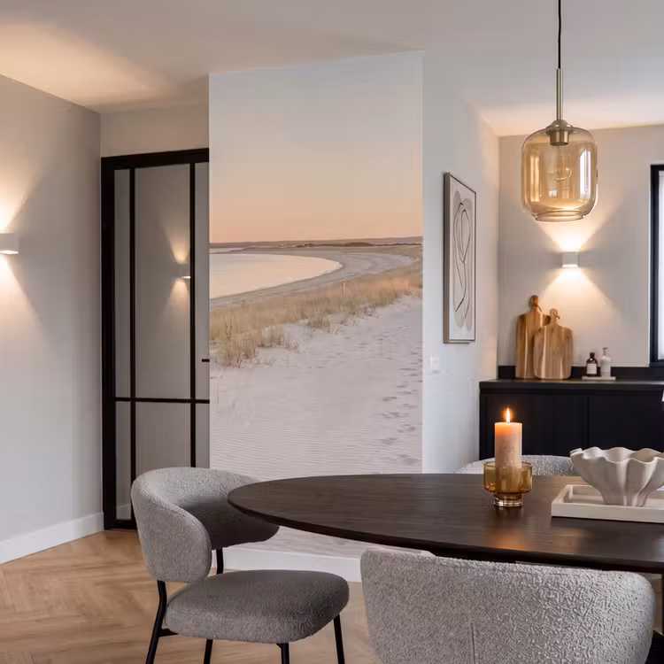 Kustlijn - Horizon - Hek Behang Vlies klein -sfeer3