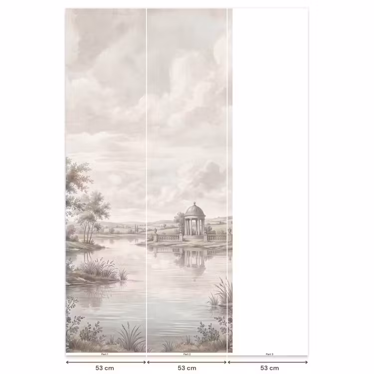 Landschap - Water - Natuur - Sepia Behang Vlies klein -USP_banen