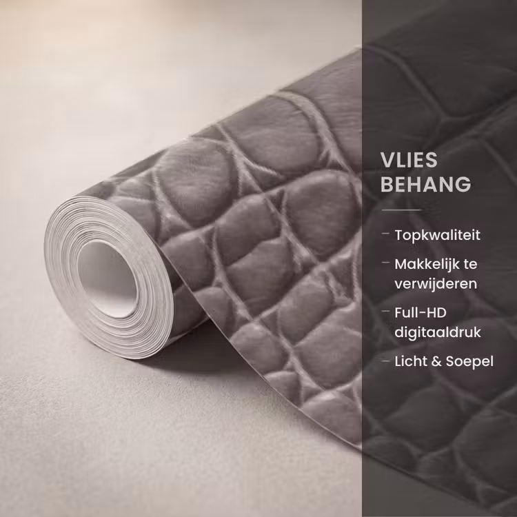 Leer - Krokodil - Mat Behang Vlies klein -USP_closeupNL