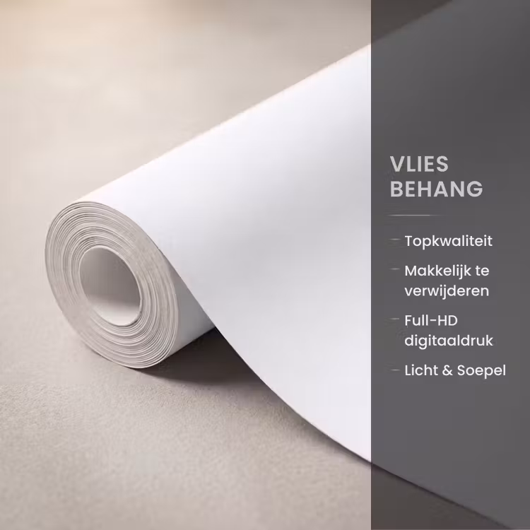 Lelies - Elegant - Zwart - Wit Behang Vlies klein -USP_closeupNL