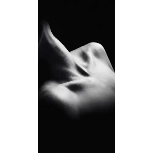 Lichaam - Vormen - Abstract - Zwart - Wit - Sensueel Behang Vlies klein -3d_website