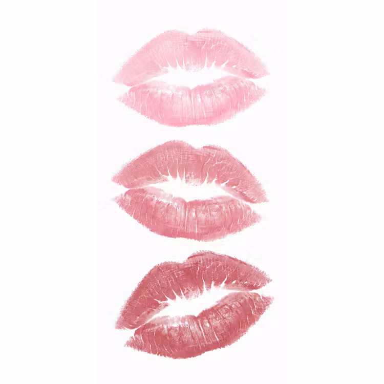 Lippen - Kusafdruk - Roze - Modern - Abstract Behang Vlies klein -3d_website