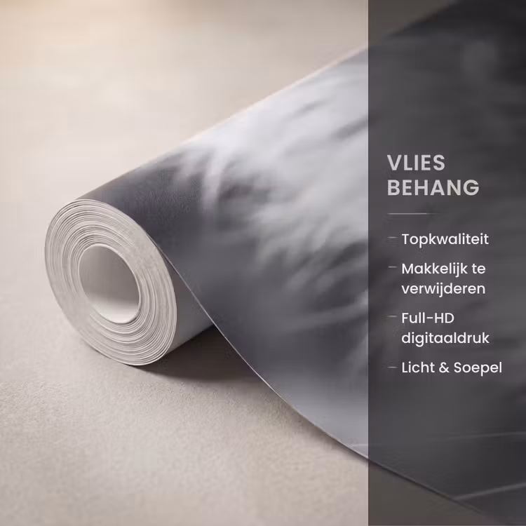 Luipaard - Zwart - Wit - Oog Behang Vlies klein -USP_closeupNL