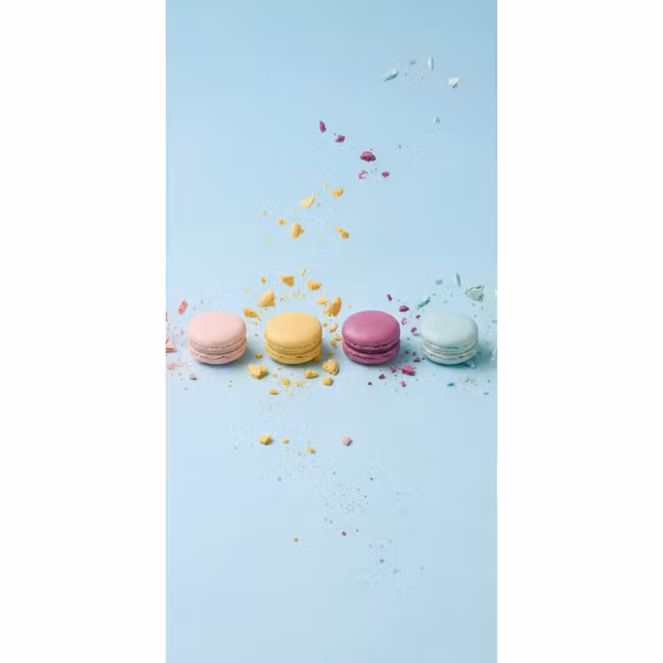 Macarons - Kleurrijk - Pastel Behang Vlies klein -3d_website