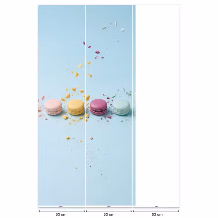 Macarons - Kleurrijk - Pastel Behang Vlies klein -USP_banen