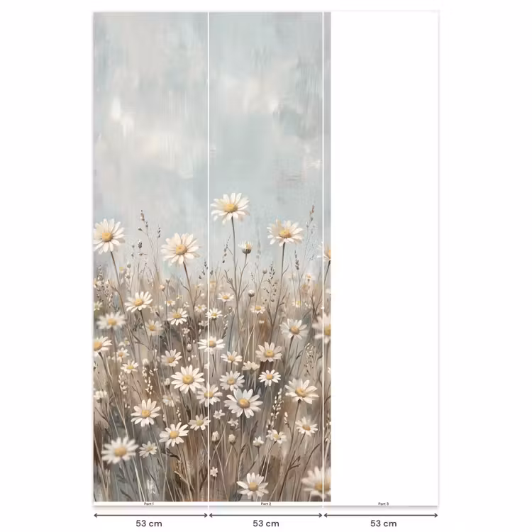 Madelief - Illustratie - Wit Behang Vlies klein -USP_banen