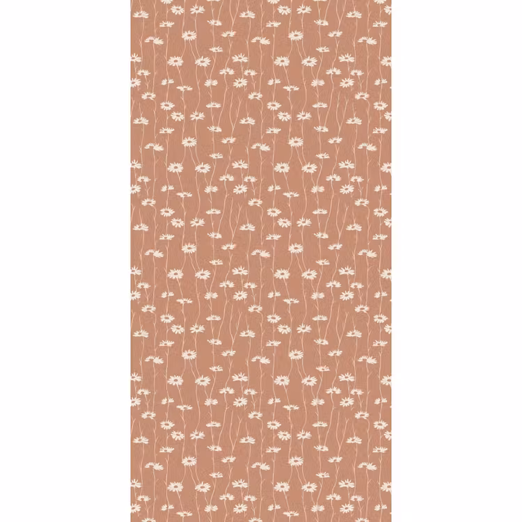 Madeliefjes - Subtiel - Terracotta Behang Vlies klein 1076 -3d_website
