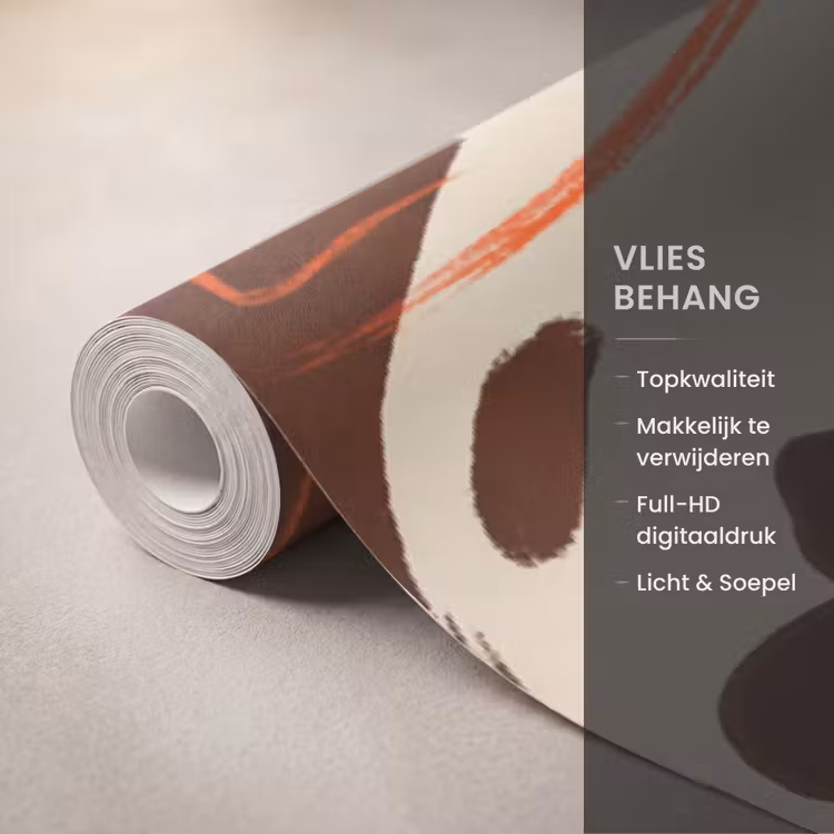 Mensen - Cowboykleding - Westerse stijl - Illustratie - Bruin Behang Vlies klein -USP_closeupNL
