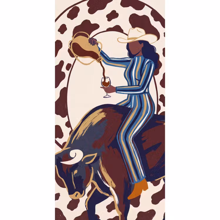 Mensen - Dieren - Cowboy - Abstract - Kleurrijk Behang Vlies klein -3d_website