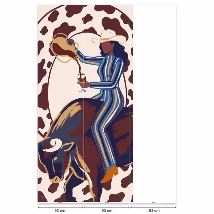 Mensen - Dieren - Cowboy - Abstract - Kleurrijk Behang Vlies klein -USP_banen