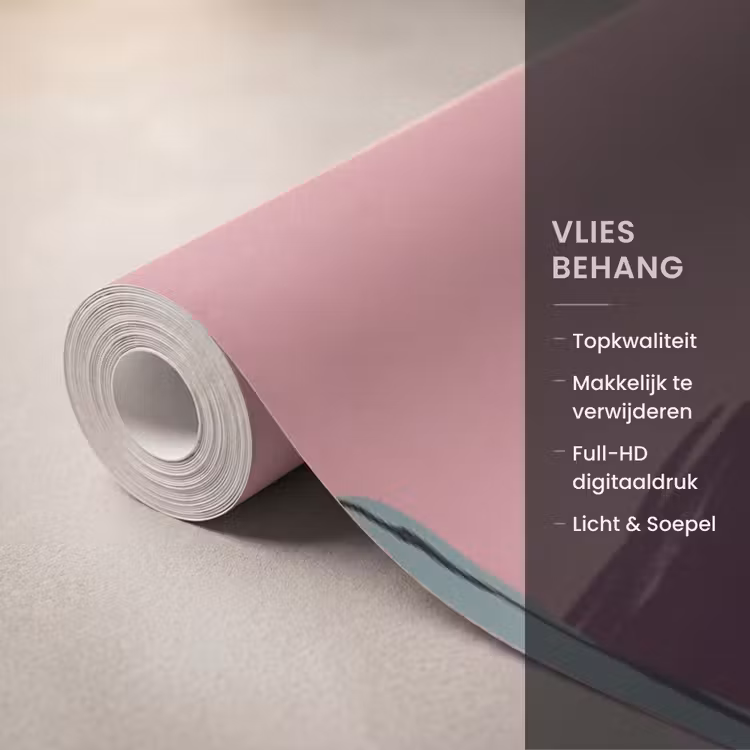 Mensen - Paard - Woestijn - Abstract - Roze Behang Vlies klein -USP_closeupNL