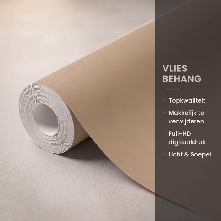 Minimalistisch - Vaas - Bloemen - Bruin Behang Vlies klein -USP_closeupNL