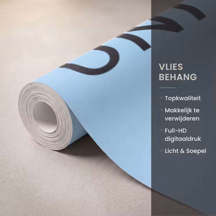 Monument - Vrijheidsbeeld - New York - Minimalistisch - Blauw Behang Vlies klein -USP_closeupNL