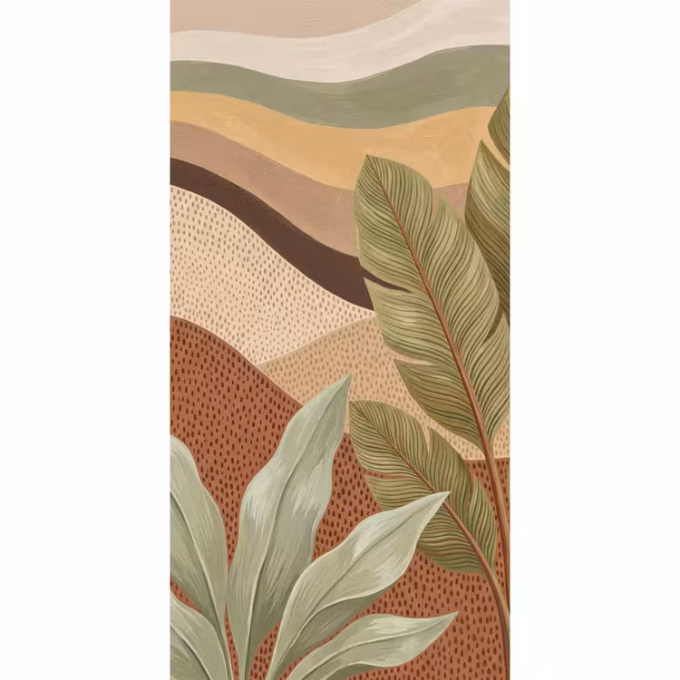 Natuur - Bladeren - Landschap - Abstract - Aardetinten Behang Vlies klein -3d_website