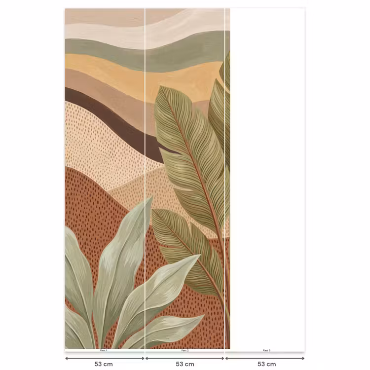 Natuur - Bladeren - Landschap - Abstract - Aardetinten Behang Vlies klein -USP_banen