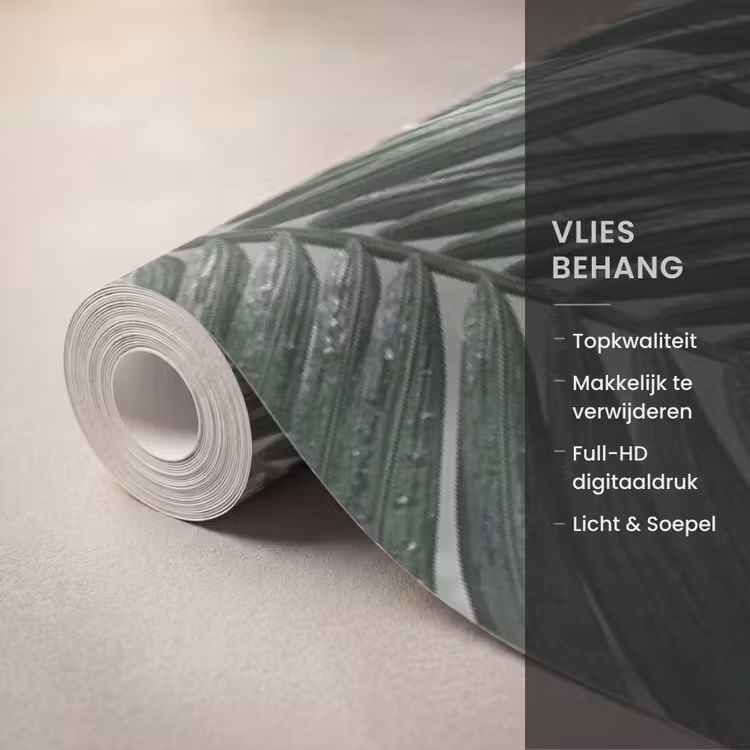 Natuur - Jungle - Mist - Tropisch - Groen Behang Vlies klein -USP_closeupNL