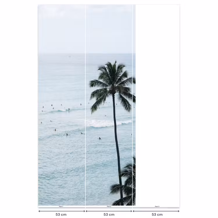 Oceaan - Palmbomen - Surfers Behang Vlies klein -USP_banen
