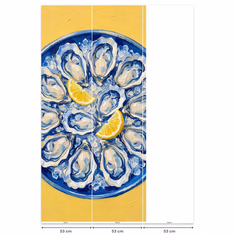 Oesters - Citroen - IJs - Modern - Geel Behang Vlies klein -USP_banen