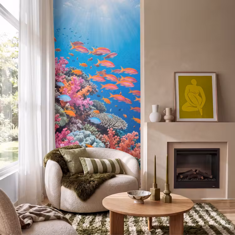 Onderwater - Koraalrif - Vissen - Oceaan - Natuur Behang Vlies klein -sfeer2