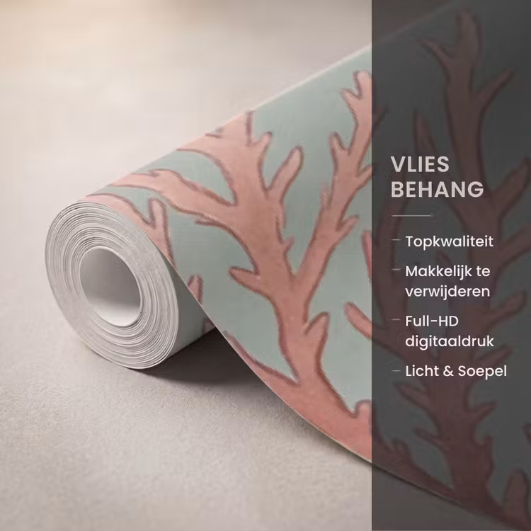 Onderwater - Planten - Vis - Vintage - Groen Behang Vlies klein -USP_closeupNL
