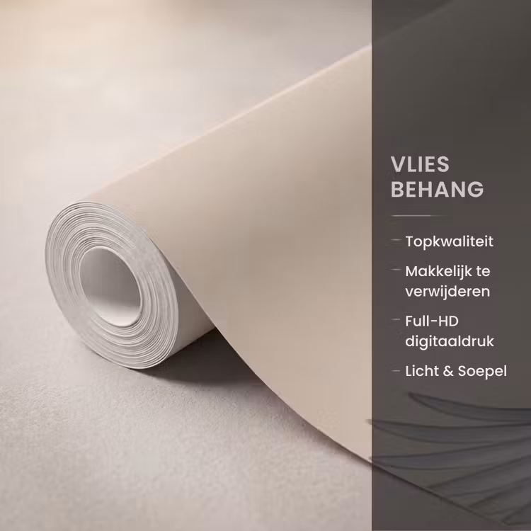 Oosters - Vogels - Beige Behang Vlies klein -USP_closeupNL