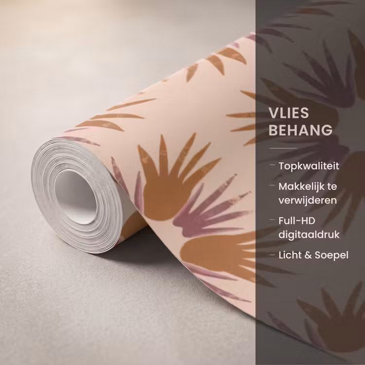 Ornament - Patroon - Oker Behang Vlies klein 1076 -USP_closeupNL