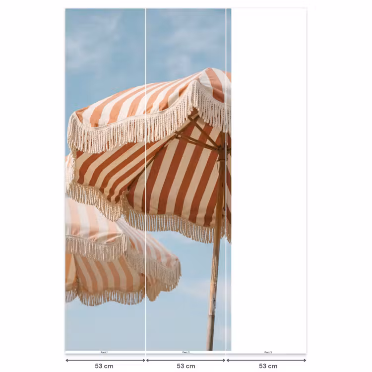 Parasol - Lucht - Rood Behang Vlies klein -USP_banen