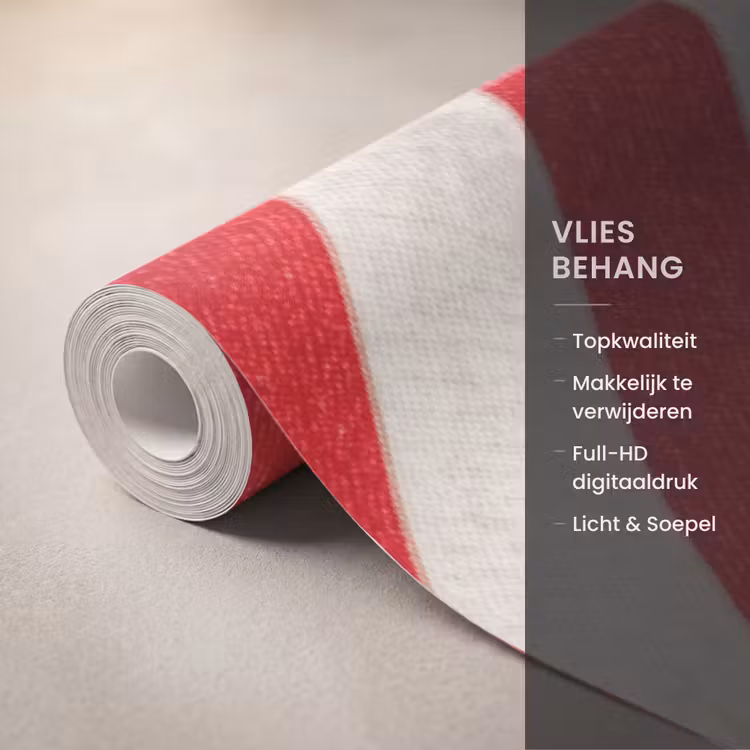 Parasol - Strepen - Zomer - Rood - Blauw Behang Vlies klein -USP_closeupNL