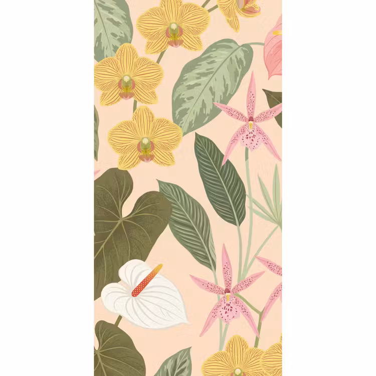 Patroon - Bloemen - Kleurrijk Behang Vlies klein -3d_website