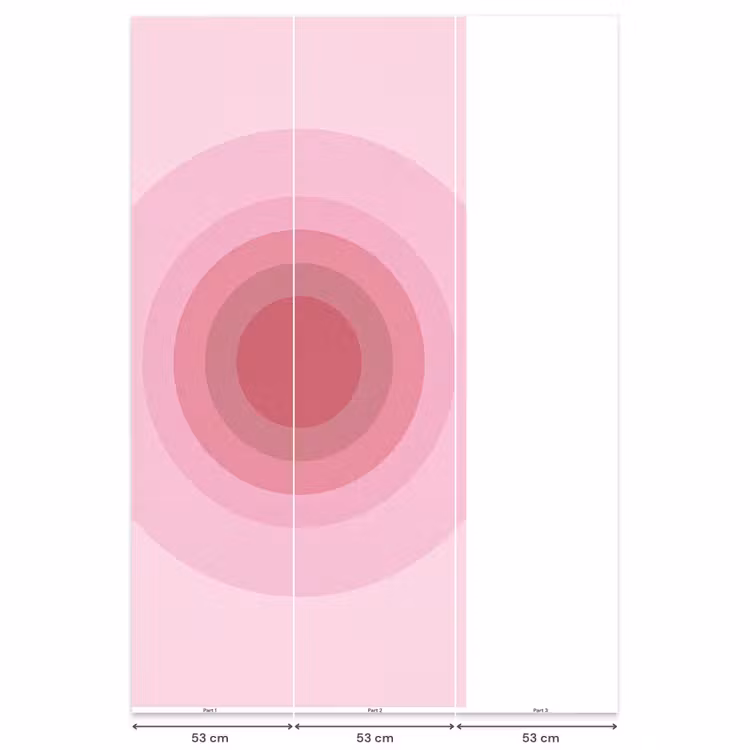 Patroon - Cirkels - Abstract - Roze - Modern Behang Vlies klein -USP_banen