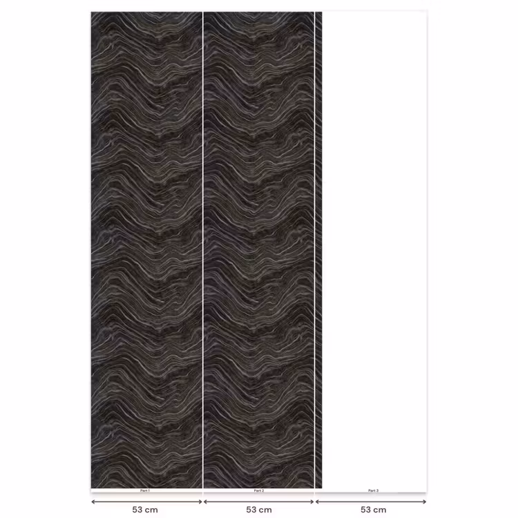 Patroon - Contrast - Antraciet Behang Vlies klein 1076 -USP_banen