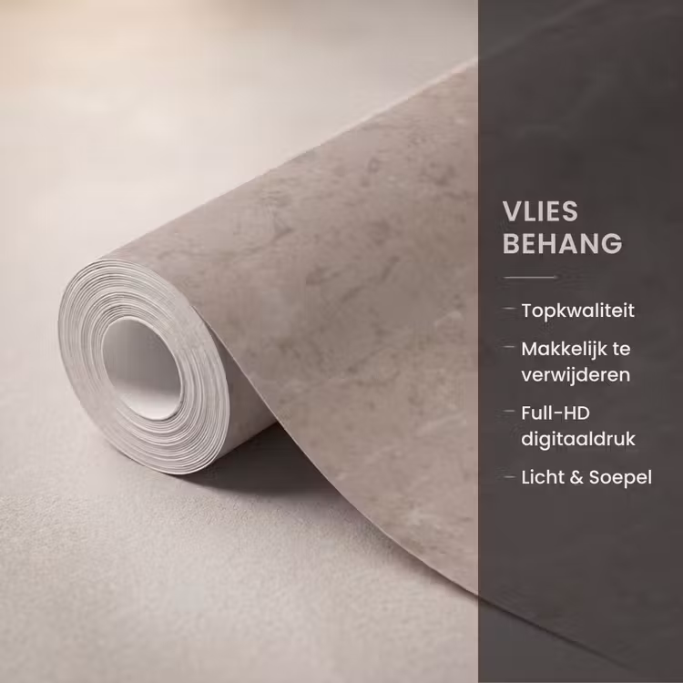 Patroon - Kalksteen - Beige Behang Vlies klein 1076 -USP_closeupNL