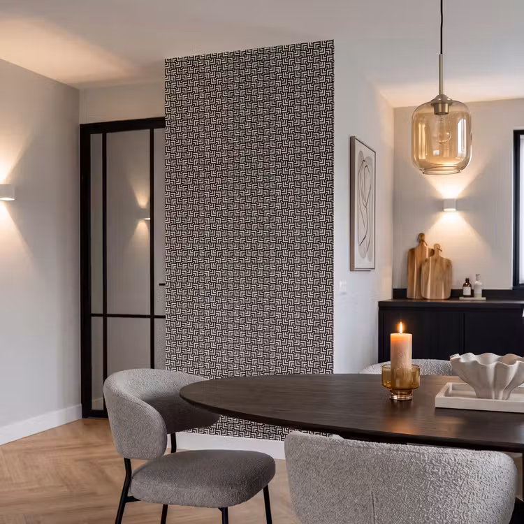 Patroon - Marmer - Zwart Behang Vlies klein 1076 -sfeer3