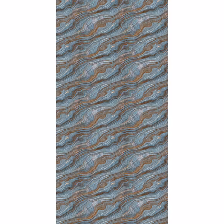 Patroon - Steen - Blauw Behang Vlies klein 1076 -3d_website