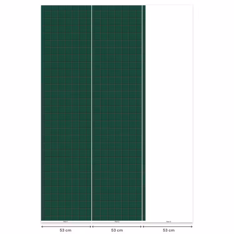 Patroon - Tegels - Dennen - Groen Behang Vlies klein 1076 -USP_banen