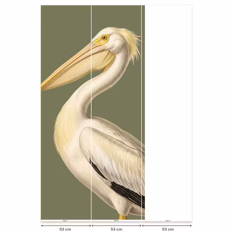 Pelikaan - Wit - Vogel - Klassiek - Natuur Behang Vlies klein -USP_banen