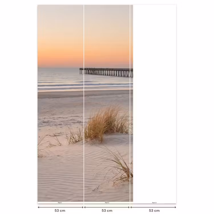 Pier - Zonsondergang - Strand Behang Vlies klein -USP_banen