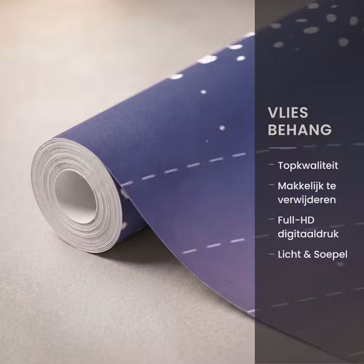 Planetenstelsel - Ruimte - Illustratie Behang Vlies klein -USP_closeupNL