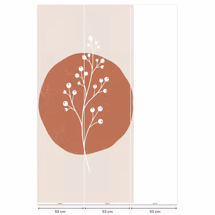 Plant - Tak - Abstract - Modern - Wit Behang Vlies klein -USP_banen